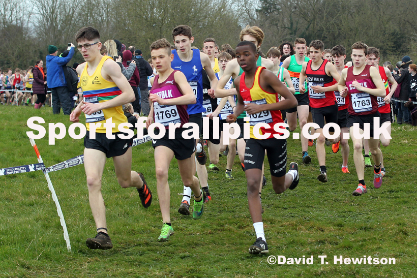 Boys under-15s, 2020 British Athletics Inter Counties Cross Country Champs., Prestwold Hall, Loughborough. Photo: David T. Hewitson/Sports for All Pics